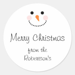 Adesivo Bela Neve Branca Envelope de Natal Feliz