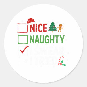 Adesivo Bela Noção Que Juro Tentei A Lista De Natal Xmas S