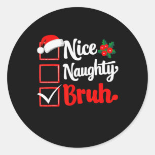 Adesivo Bela Papai noel de Natal Engraçado Bruh,  de Natal