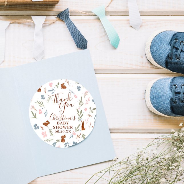 Adesivo Bela Páscoa floral coelho pequeno obrigado coelho (Criador carregado)