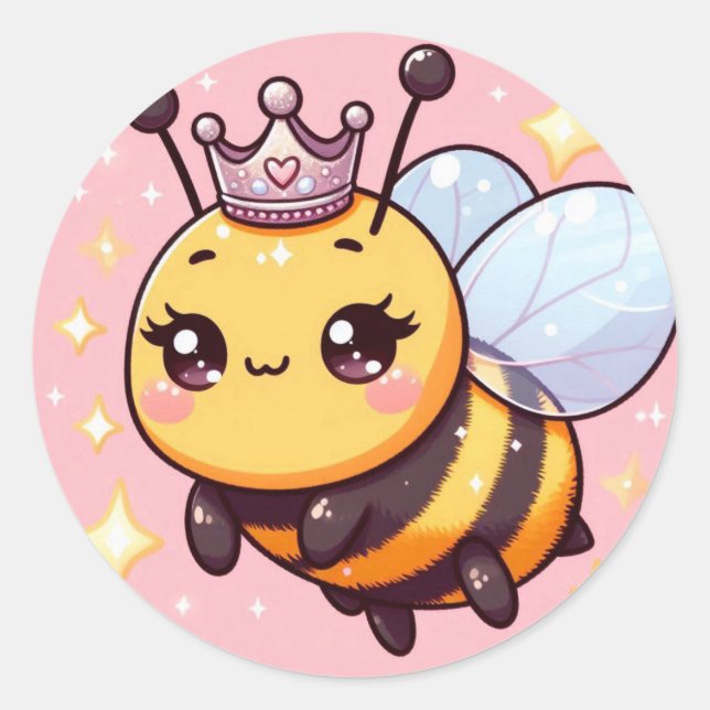 Adesivo Bela Rainha de Cartoon (Frente)