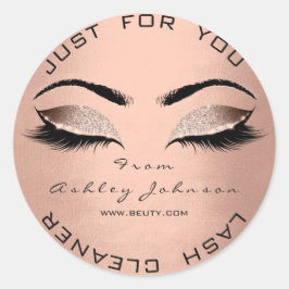 Adesivo Bela Rosa Salão Glitter Seda Dourada Lash Cleaner