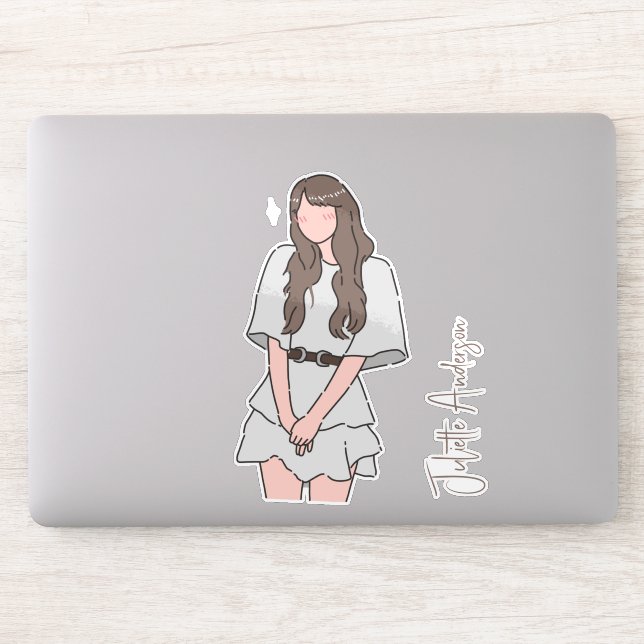 Adesivo Bela sem esforço personalizável (Computador)