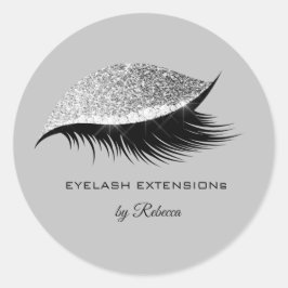 Adesivo Bela Simples Makeup Eyelash Pisca Glitter Silver