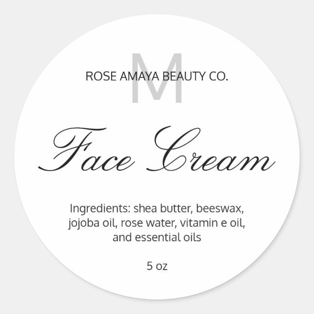 Adesivo Bela Spa Cosmética de Monograma Profissional Elega (Frente)