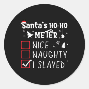 Adesivo Bela travessura, Eu Matei A Lista De Natal A Jogar