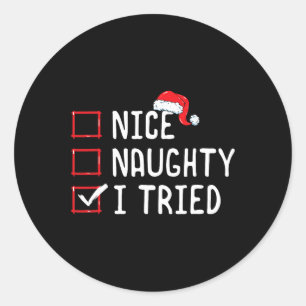 Adesivo Bela travessura, Eu Tentei A Lista De Natal