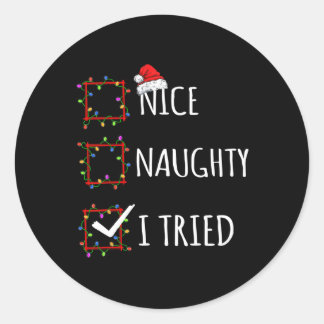 Adesivo Bela travessura Eu Tentei A Lista De Natal Papai N