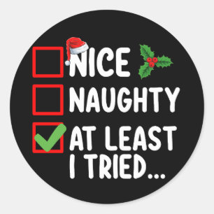Adesivo Bela Vadia Pelo Menos Eu Tentei A Lista De Natal H