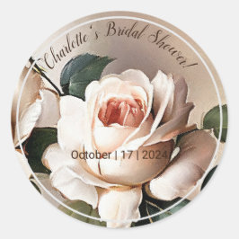 Adesivo Bela Vela de Chuva de Noiva Bege Rosa Óleo