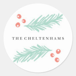 Adesivo Bela Vinheta de Quadro de Inverno