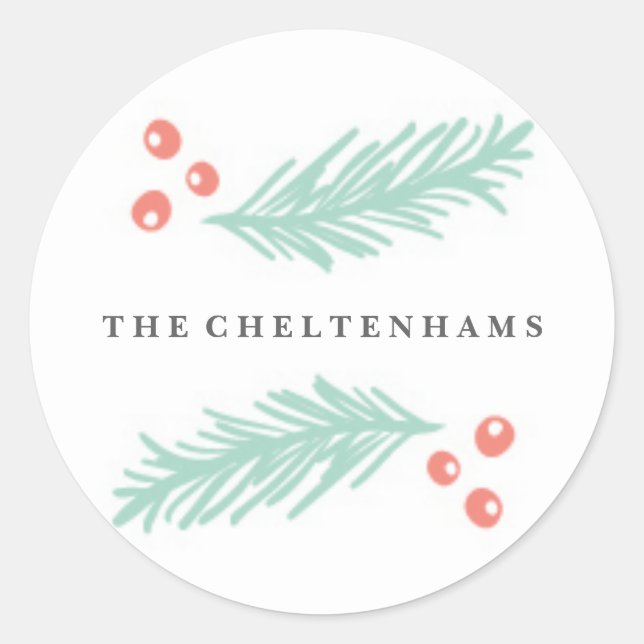 Adesivo Bela Vinheta de Quadro de Inverno (Frente)