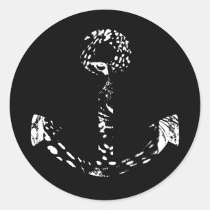 Adesivo Belas artes preto e branco 2 da âncora