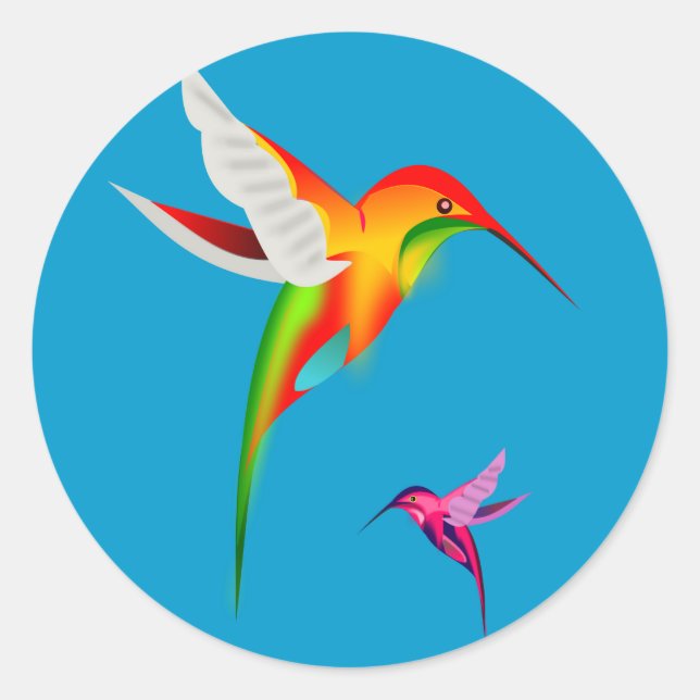 Adesivo Belas aves-do-mar (Colibri) (Frente)
