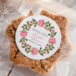 ADESIVO BELAS ROSAS SELVAGENS ROSADAS CASAMENTO DATA NOME