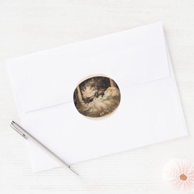 Adesivo Beleza adormecida de Louis Icart (Envelope)