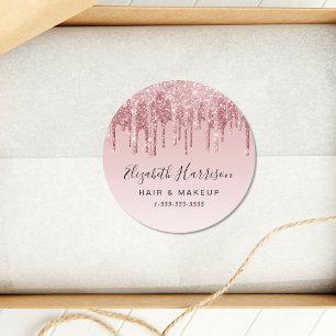 Adesivo Beleza brilhante rosa-Dourada rosa