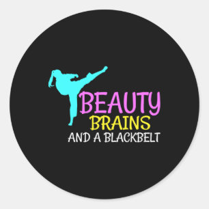 Adesivo Beleza Crença Negra Belt Karate Artes Marciais Pre