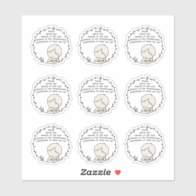 Adesivo Beleza da vida (Folha)