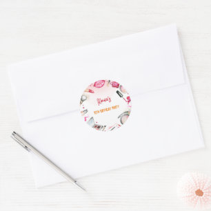 Adesivo Beleza e maquiagem festa de aniversário spa