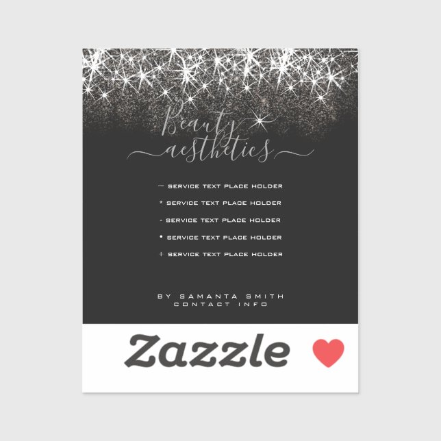 Adesivo Beleza Elegante Luminosa de Prata Luminosa (Folha)