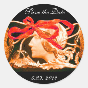 ADESIVO BELEZA ELEGANTE/SENHORA COM VERMELHO ENCURVAMENTO