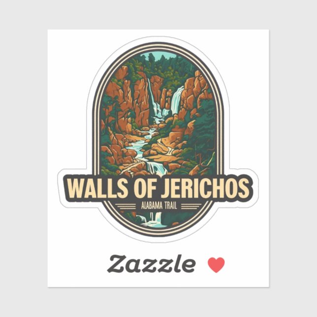 Adesivo Beleza natural das paredes de Jerichos-Alabama (Folha)