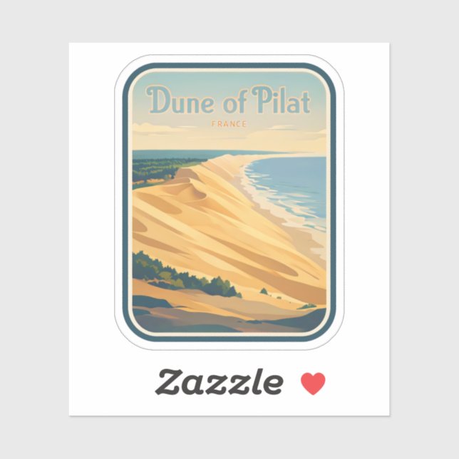 Adesivo Beleza natural de Duna de Pilat-France (Folha)