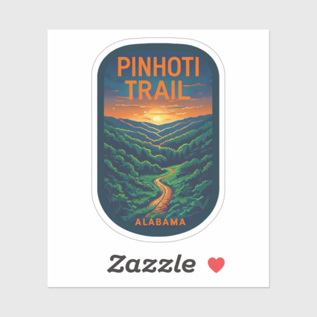 Adesivo Beleza natural de Pinhoti-Alabama (Folha)