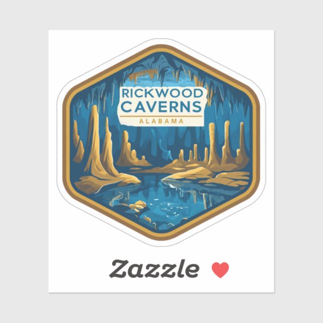 Adesivo Beleza natural de Rickwood Caverns-Alabama (Folha)