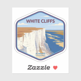 Adesivo Beleza Natural dos Clipes Brancos de Epes-Alabama