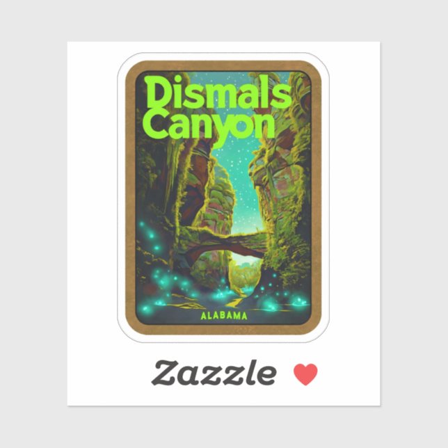 Adesivo Beleza natural dos demônios Canyon-Alabama (Folha)