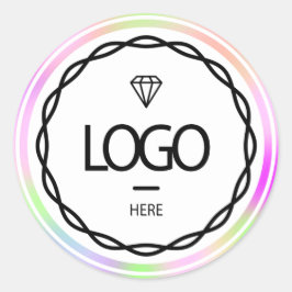 Adesivo Beleza rosa Holográfica do Logotipo Personalizado 