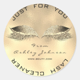 Adesivo Beleza Salon Glitter Dourada Lash Cleaner Metal Fa