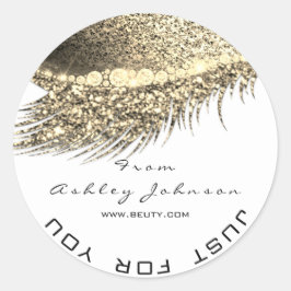 Adesivo Beleza Salon Glitter Dourado Lash Cleaner Metal Br