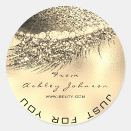 Adesivo Beleza Salon Llitter Dourada Lash Cleaner Metal Lu