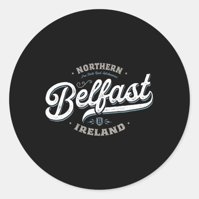 Adesivo Belfast Norte Ireland City Viagem Capital (Frente)