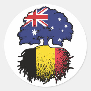 Adesivo Belga Belga Austrália - Raízes de Árvore
