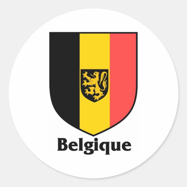 Adesivo Belga Crest/Bélgica Flag (Frente)
