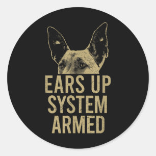 Adesivo Belga Malinois Ears Up Sistema Armado Maligador Mo