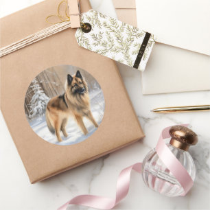 Adesivo Belgian Tervuren Deixe Nevar Natal