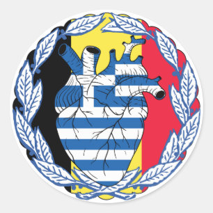 Adesivo Bélgica Bélgica Bélgica Grécia Independência Gréci