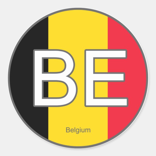 Adesivo Bélgica EuroSticker (Frente)