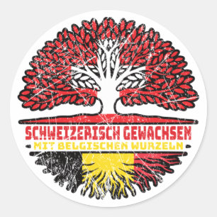 Adesivo Belgisch Schweizer Schweiz Baum Wurzel