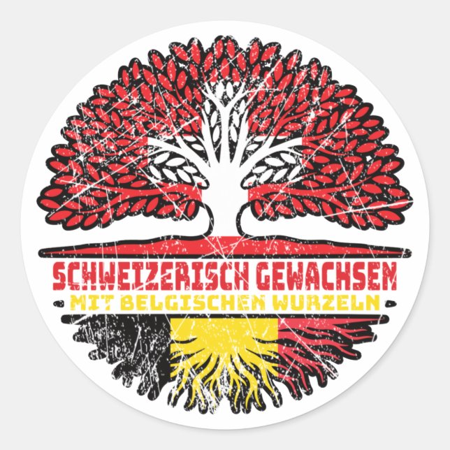 Adesivo Belgisch Schweizer Schweiz Baum Wurzel (Frente)