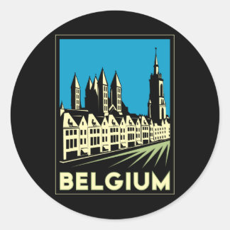 Adesivo belgium europe art deco retro viagem vintage
