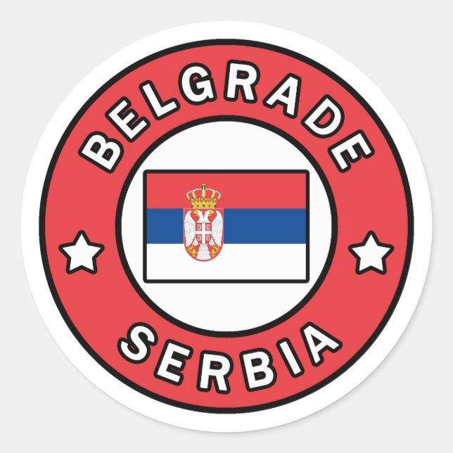 Adesivo Belgrado Sérvia (Frente)