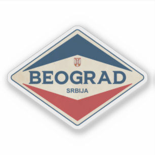 Adesivo Belgrado Sérvia Vintage