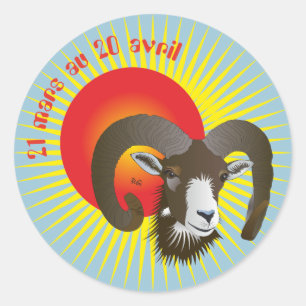 Adesivo Bélier 21 mars 20 Autocollants au avril