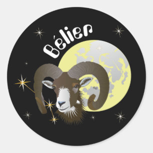 Adesivo Bélier 21 mars 20 Autocollants au avril